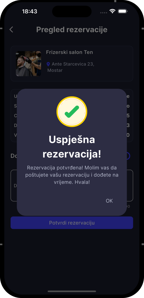 Uspješna Rezervacija